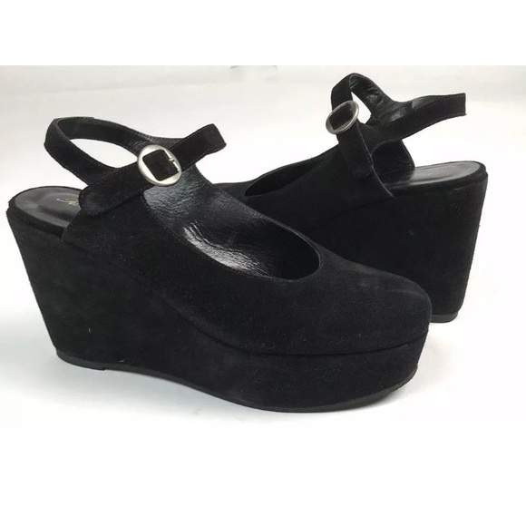 Robert Clergerie Shoes - Robert Clergie Sling Back Platform Suede Shoes